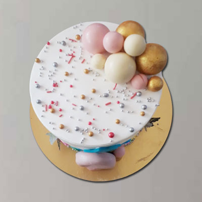 "Round shape Designer Cake - 1kg (Code C02) - Click here to View more details about this Product